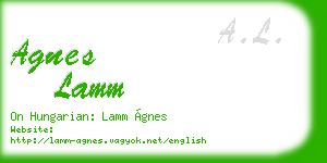 agnes lamm business card